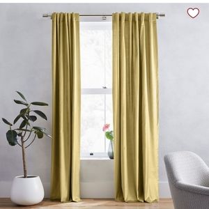 West Elm Luster Velvet Curtains 48x96 2 panels